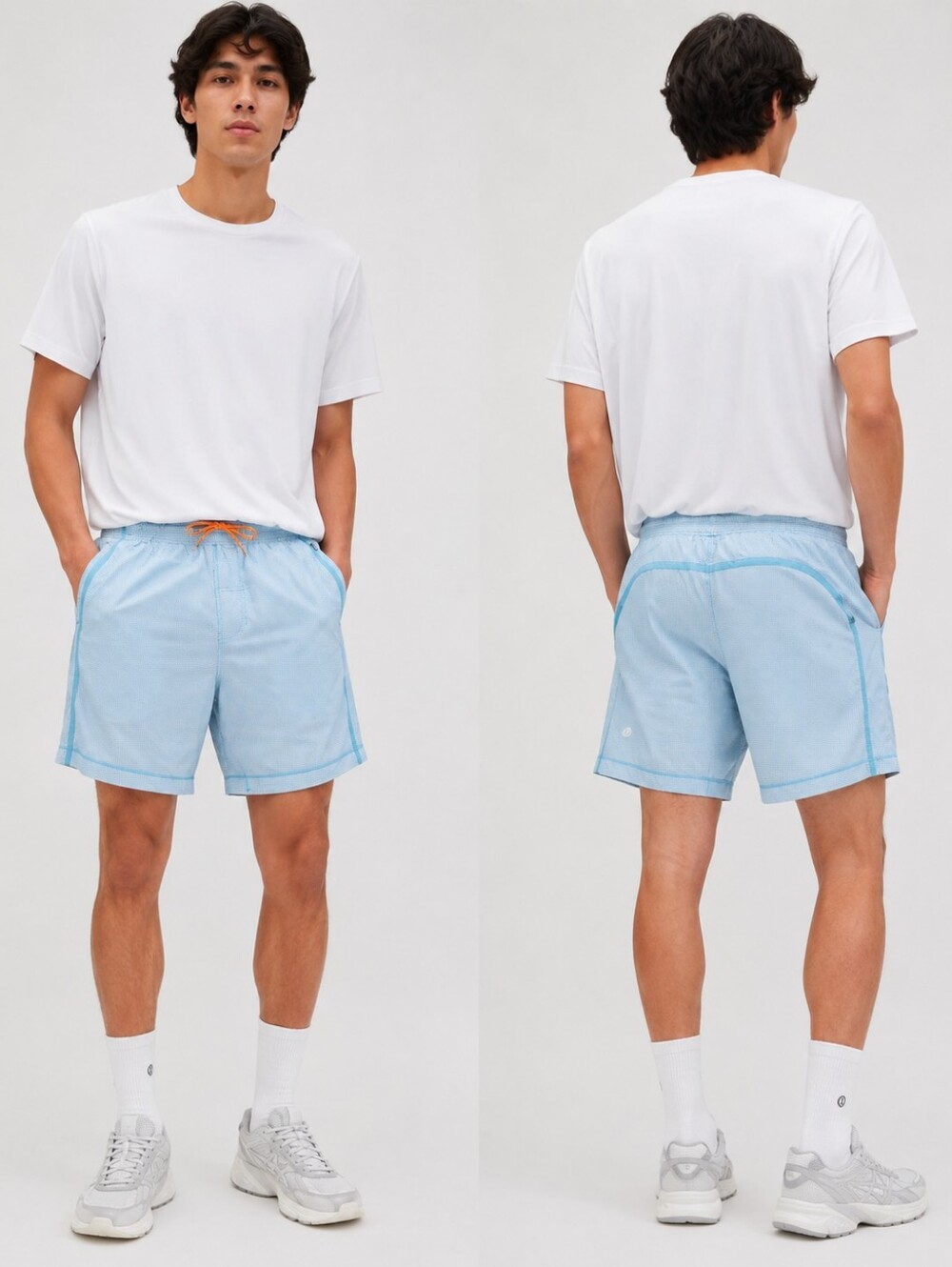 Lululemon Blue Lightweight Athletic Shorts Size S Zip Pocket